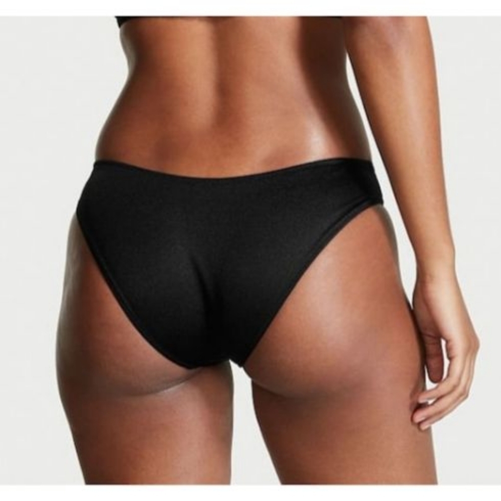 NWT Black Nero V Hardware Swim Bikini Bottom - Picture 2 of 9